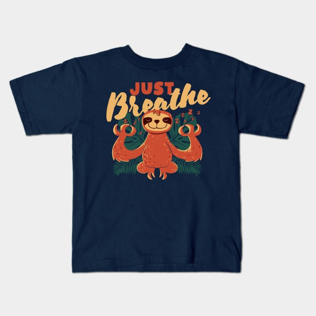 Just Breathe Kids T-Shirt by Krobilad